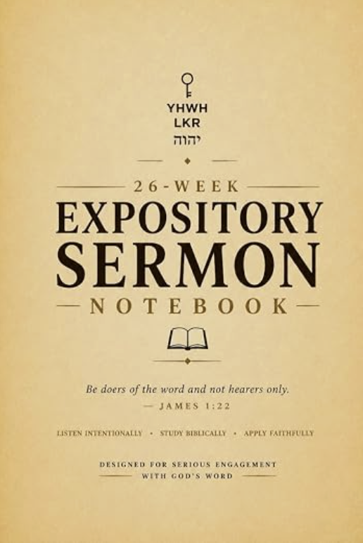 YHWH LKR 26-Week Expository Sermon Notebook front cover